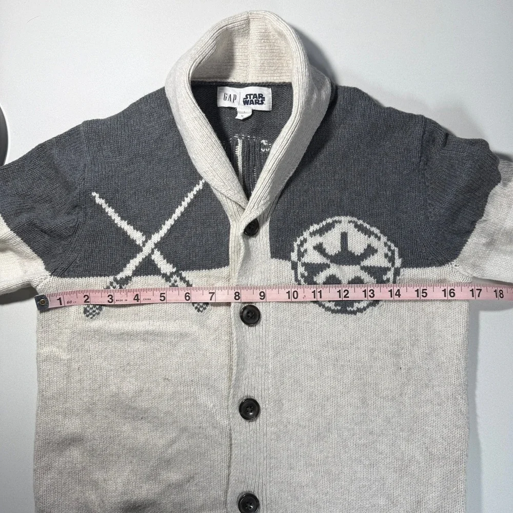 Gap Star Wars Darth Vader Shawl Collar Cardigan Sweater‎ Youth Large G (10-11)